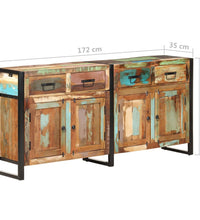 Sideboard 172x35x80 cm Altholz Massiv