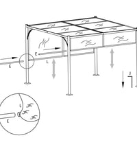 Gartenpergola mit Ausziehbarem Dach 3x3 m Taupe 180 g/m²