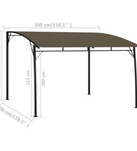 Garten-Sonnenschutz 3x3x2,55 m Taupe