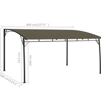 Garten-Sonnenschutz 4x3x2,55 m Taupe