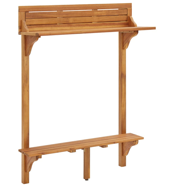 Balkon-Stehtisch 90x37x122,5 cm Massivholz Akazie