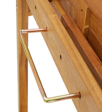 Balkon-Stehtisch 90x37x122,5 cm Massivholz Akazie