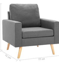 2-tlg. Sofagarnitur Stoff Hellgrau