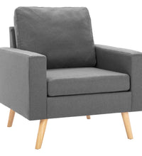 2-tlg. Sofagarnitur Stoff Hellgrau