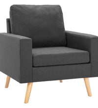 2-tlg. Sofagarnitur Stoff Dunkelgrau
