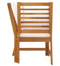 Modular-Ecksofa mit Cremeweißen Kissen Akazie Massivholz