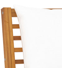 Modular-Ecksofa mit Cremeweißen Kissen Akazie Massivholz