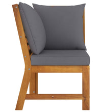 Modular-Sofa-Eckteil mit Dunkelgrauen Kissen Massivholz Akazie