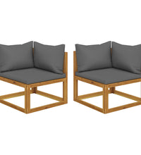 Modular-Ecksofas 2 Stk. mit Auflagen Dunkelgrau