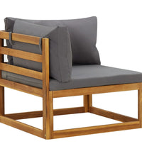 Modular-Ecksofas 2 Stk. mit Auflagen Dunkelgrau