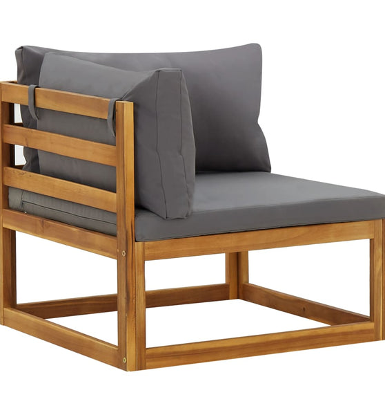 Modular-Ecksofas 2 Stk. mit Auflagen Dunkelgrau
