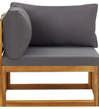 Modular-Ecksofas 2 Stk. mit Auflagen Dunkelgrau