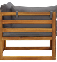Modular-Ecksofas 2 Stk. mit Auflagen Dunkelgrau
