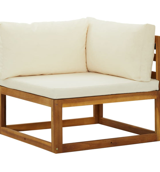 Modulare Ecksofas 2 Stk. mit Auflagen Cremeweiß