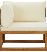 Modulare Ecksofas 2 Stk. mit Auflagen Cremeweiß