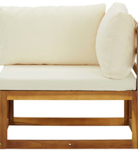 Modulare Ecksofas 2 Stk. mit Auflagen Cremeweiß