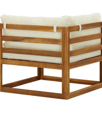 Modulare Ecksofas 2 Stk. mit Auflagen Cremeweiß