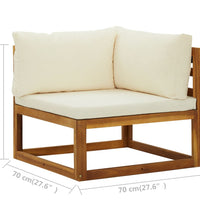 Modulare Ecksofas 2 Stk. mit Auflagen Cremeweiß