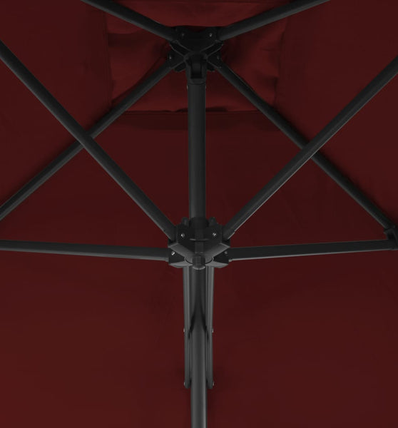 Sonnenschirm mit Stahl-Mast 250x250x230 cm Bordeauxrot