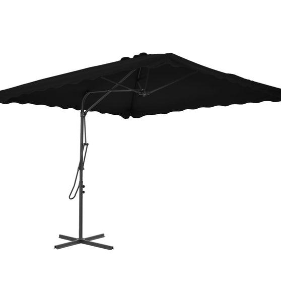 Sonnenschirm mit Stahl-Mast 250x250x230 cm Schwarz