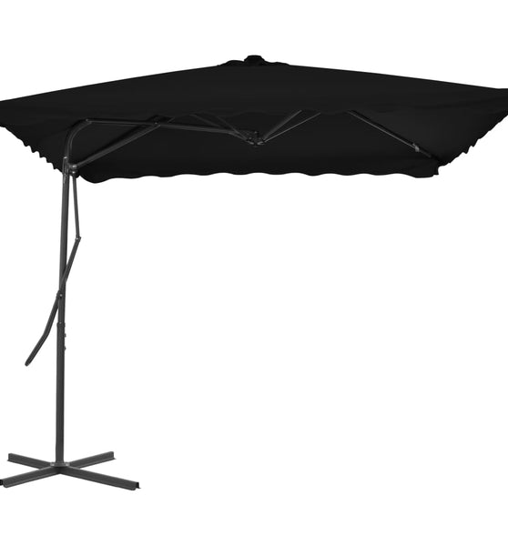 Sonnenschirm mit Stahl-Mast 250x250x230 cm Schwarz