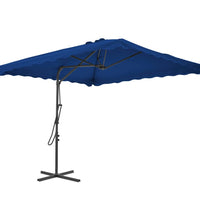 Sonnenschirm mit Stahl-Mast 250x250x230 cm Blau
