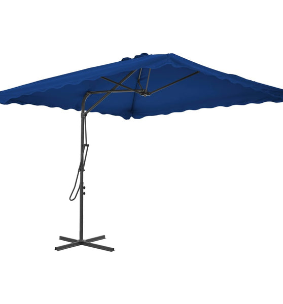 Sonnenschirm mit Stahl-Mast 250x250x230 cm Blau