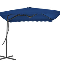 Sonnenschirm mit Stahl-Mast 250x250x230 cm Blau