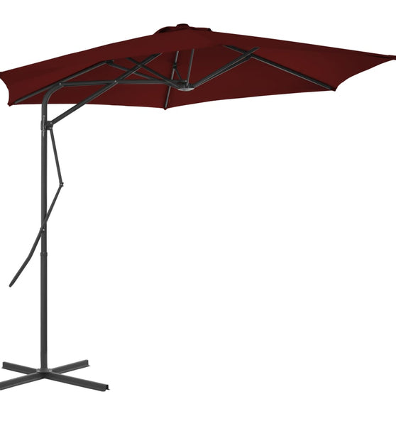 Sonnenschirm mit Stahl-Mast 300x230 cm Bordeauxrot