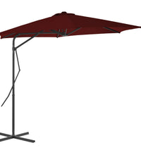 Sonnenschirm mit Stahl-Mast 300x230 cm Bordeauxrot