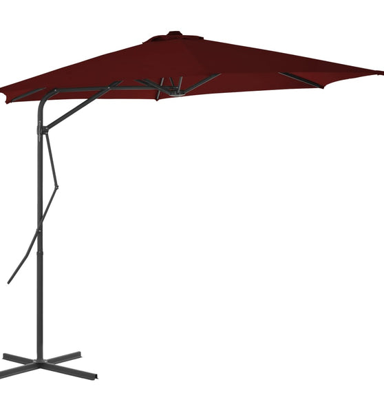 Sonnenschirm mit Stahl-Mast 300x230 cm Bordeauxrot