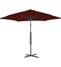 Sonnenschirm mit Stahl-Mast 300x230 cm Bordeauxrot