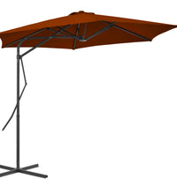 Sonnenschirm mit Stahl-Mast 300x230 cm Terrakotta