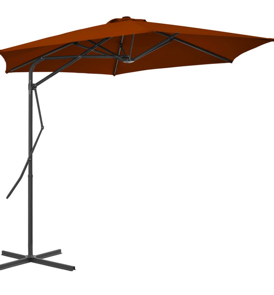 Sonnenschirm mit Stahl-Mast 300x230 cm Terrakotta