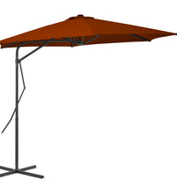 Sonnenschirm mit Stahl-Mast 300x230 cm Terrakotta