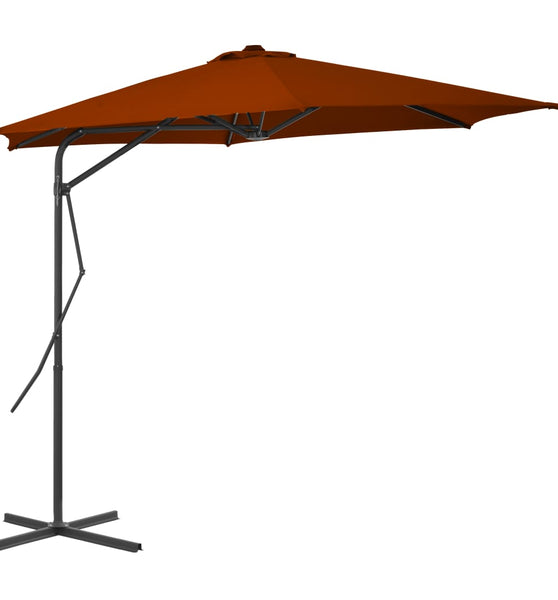 Sonnenschirm mit Stahl-Mast 300x230 cm Terrakotta