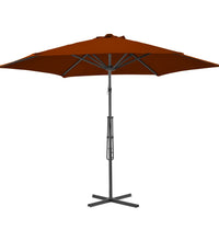 Sonnenschirm mit Stahl-Mast 300x230 cm Terrakotta