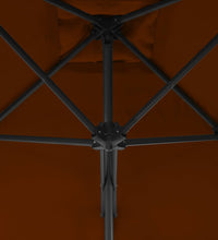 Sonnenschirm mit Stahl-Mast 300x230 cm Terrakotta