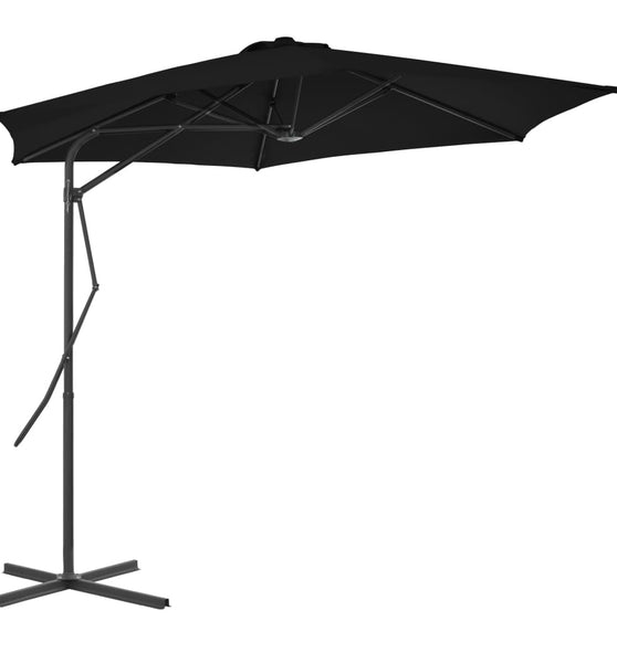 Sonnenschirm mit Stahl-Mast 300x230 cm Schwarz