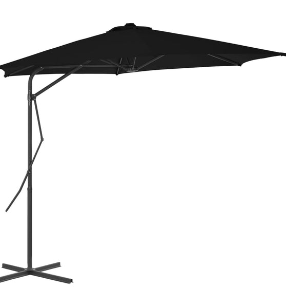 Sonnenschirm mit Stahl-Mast 300x230 cm Schwarz