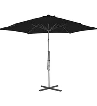 Sonnenschirm mit Stahl-Mast 300x230 cm Schwarz