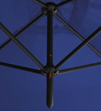 Doppel-Sonnenschirm mit Stahl-Mast 600x300 cm Azurblau