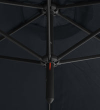 Doppel-Sonnenschirm mit Stahl-Mast 600 cm Anthrazit