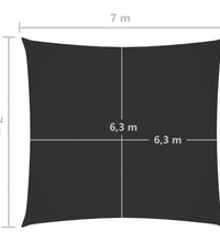 Sonnensegel Oxford-Gewebe Quadratisch 7x7 m Anthrazit