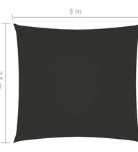 Sonnensegel Oxford-Gewebe Rechteckig 2,5x3 m Anthrazit