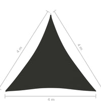 Sonnensegel Oxford-Gewebe Dreieckig 4x4x4 m Anthrazit