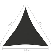 Sonnensegel Oxford-Gewebe Dreieckig 4,5x4,5x4,5 m Anthrazit