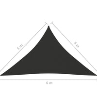 Sonnensegel Oxford-Gewebe Dreieckig 5x5x6 m Anthrazit