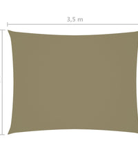 Sonnensegel Oxford-Gewebe Rechteckig 2,5x3,5 m Beige