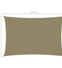 Sonnensegel Oxford-Gewebe Rechteckig 2,5x4,5 m Beige